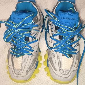 Balenciaga Kids Sneakers - Blue and Yellow Highlights